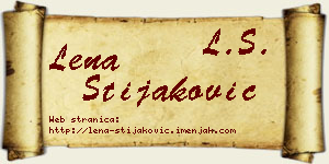 Lena Stijaković vizit kartica